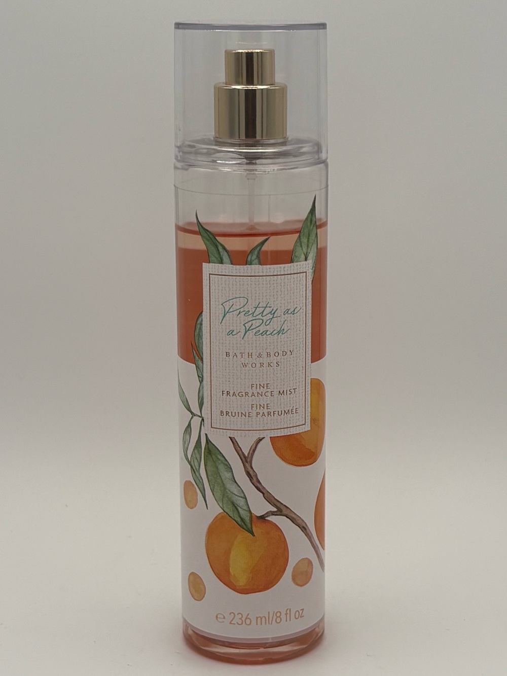 Bath & Body Works “Pretty As A Peach” Fragrance Mist 8 Fluid Ounces 80% Full
